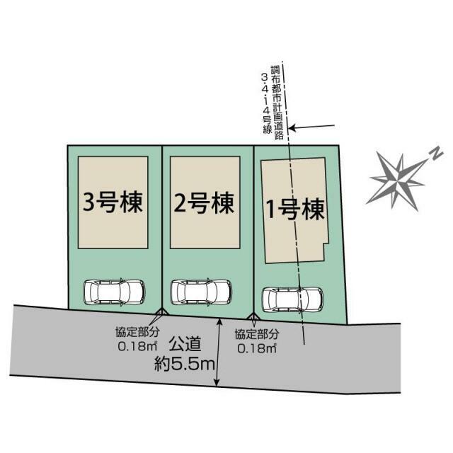 調布市柴崎2丁目3棟 区画図