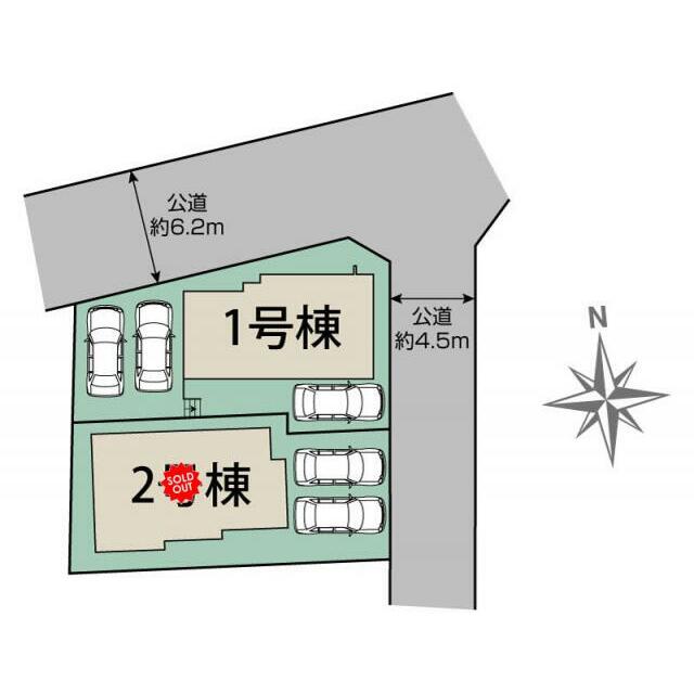 東海市加木屋町鎌吉良根2棟 区画図