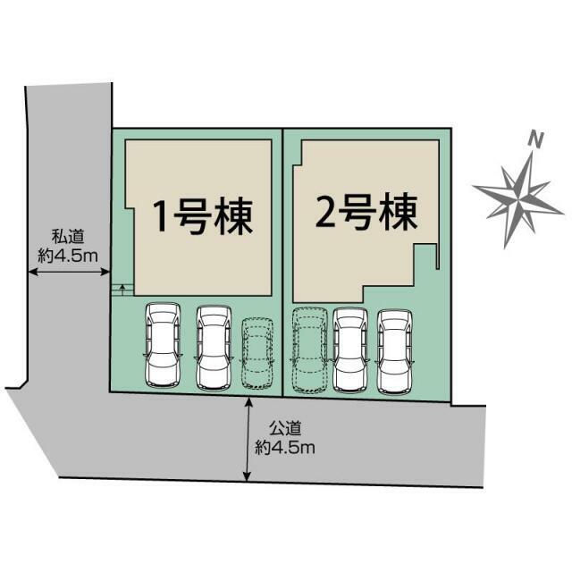 熊本市東区沼山津3丁目2棟 区画図