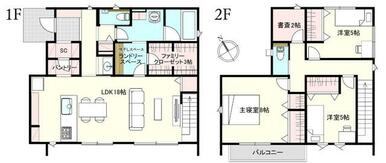 【４号棟】４，２６０万円　土地：１９５．０６㎡（５９．００坪）　建物：１１１．７８㎡（３３．８０坪）