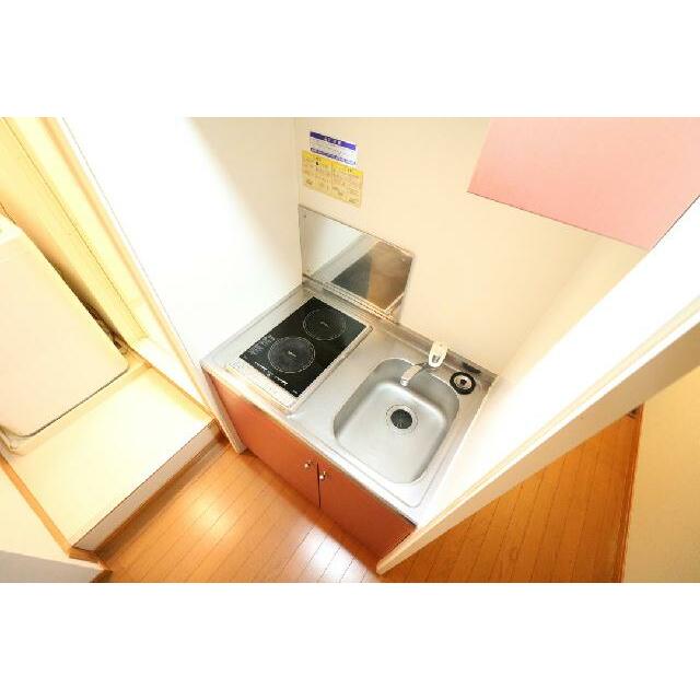 ２口コンロ付きラジエントヒータを設置