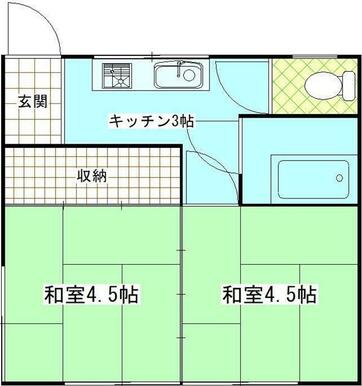 みかん荘１０２　２Ｋ　横須賀市東浦賀１丁目