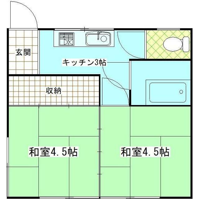 みかん荘１０２　２Ｋ　横須賀市東浦賀１丁目