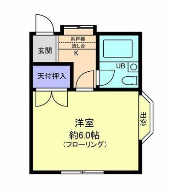 谷塚駅徒歩８分賃貸１Kアパート