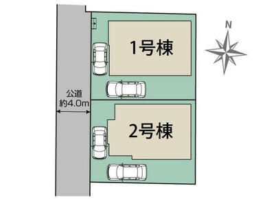 秦野市ひばりヶ丘2棟 区画図