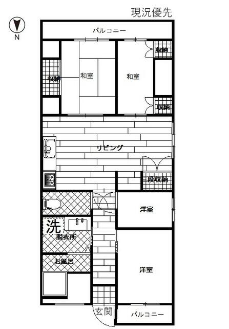 物件画像 北九州市若松区 下原町 (若松駅) 3階 4LDK