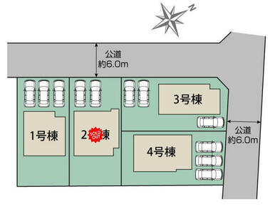 鶴ヶ島市羽折町4棟 区画図