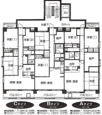 本物件はＡタイプのお部屋です。