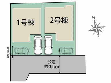 柏市酒井根3丁目2棟 区画図