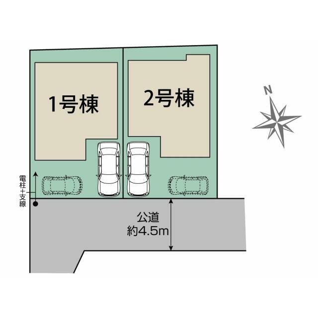 柏市酒井根3丁目2棟 区画図