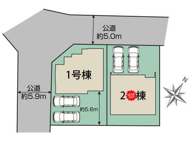 市原市白金町2丁目2棟 区画図