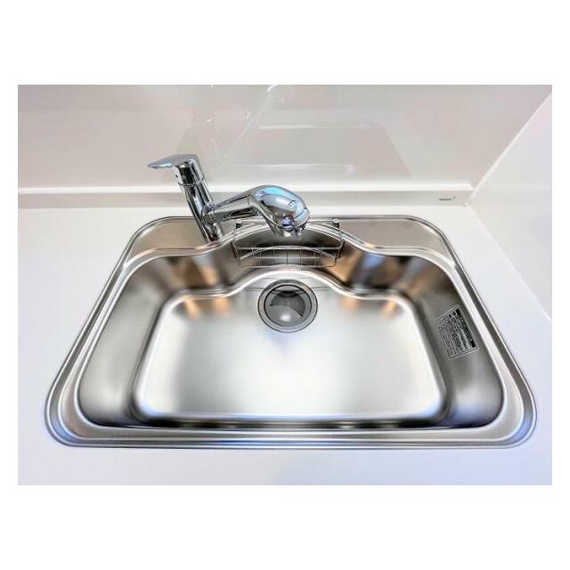 「キッチン」ゆとりのある広さのシンクです