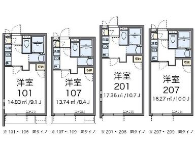 代表的な間取のため実際の間取とは異なる場合があります