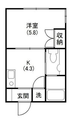 学生さん・単身の方におすすめ☆ゆったり１Ｋのお部屋です♪