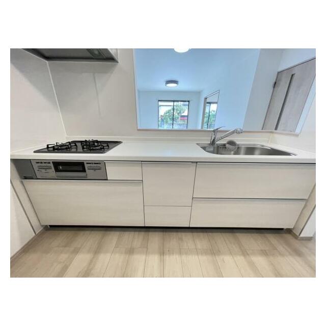 空間を隔てないカウンターキッチンはリビングにいる家族と会話がしやすい仕様＾＾