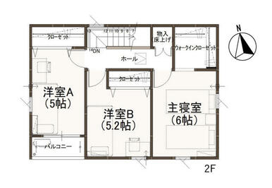 ２階の間取り図