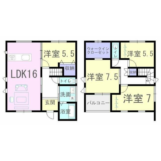 リビングを通らず2階へ行ける間取り！2階にもトイレ設置しました☆