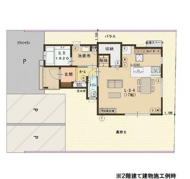 ２階建て建物施工例時