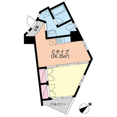 収納豊富の間取り、２面採光