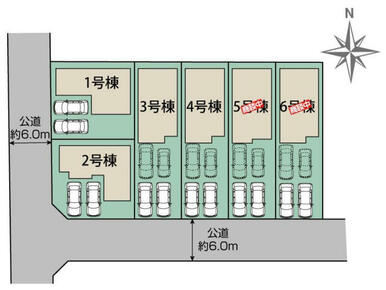 豊川市八幡町6棟 区画図