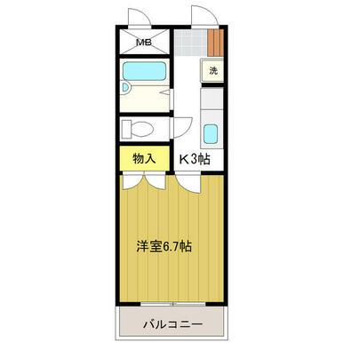 シンプルな間取りだからこそ自分らしさも出るというもの　※１０１は反転タイプ