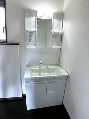 洗面化粧台はシャワー付きでお手入れしやすい仕様です