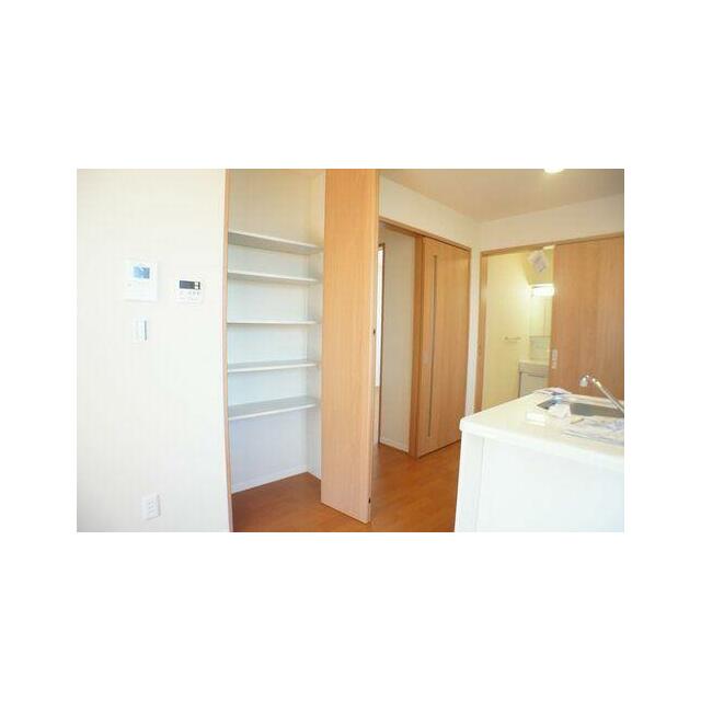 パントリー（食料品保存庫）としても活用可能なＬＤＫ収納は、可動棚で棚の高さの変更可能です。