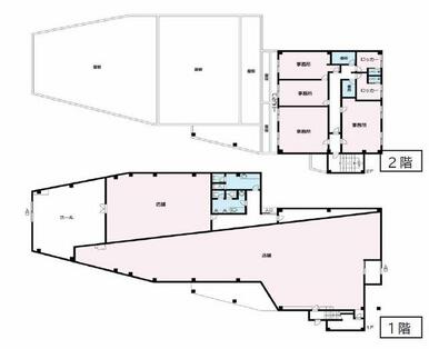 １階２階の間取図