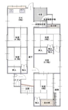 ◆５ＤＫ＿堀車庫付き◆縁側から贅沢な自然を感じる◆追い炊き・モニターホン付き