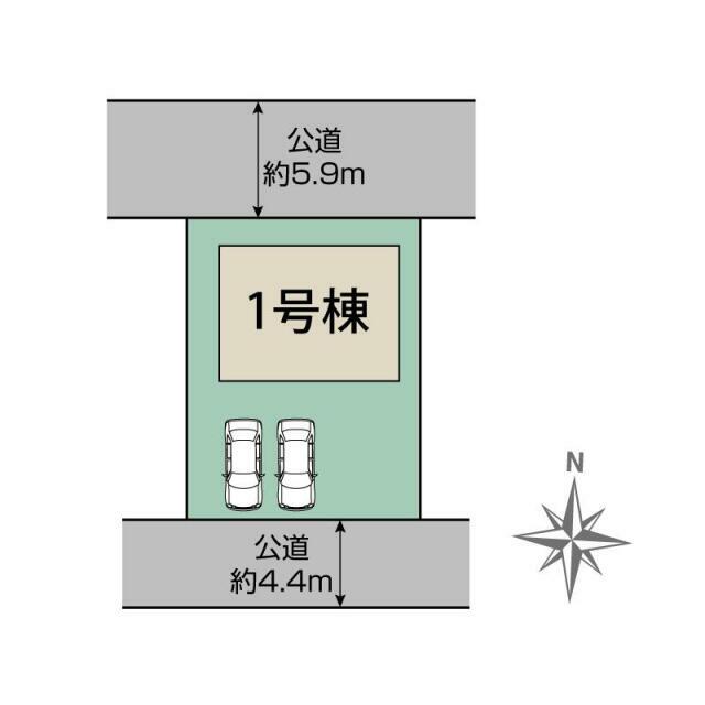 牛久市刈谷町5丁目3期1棟 区画図