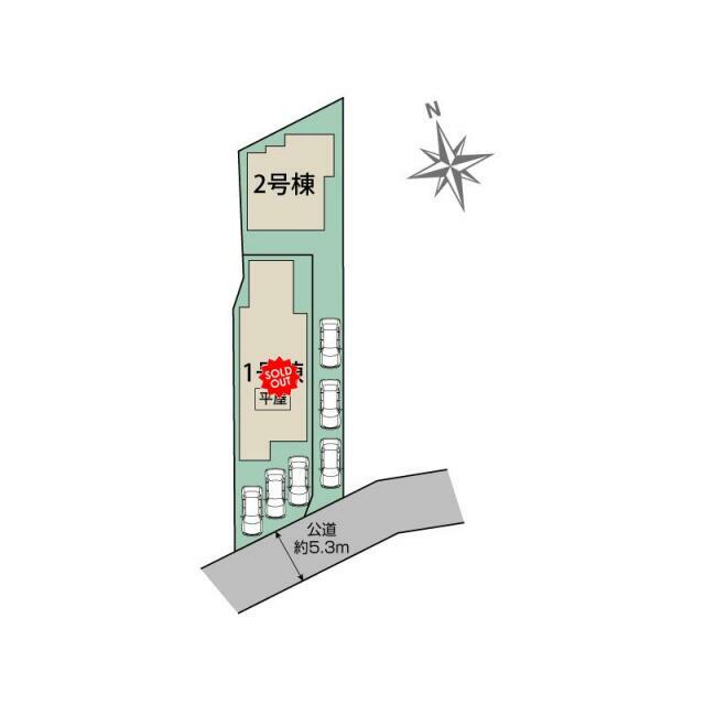 平塚市四之宮2丁目2棟 区画図