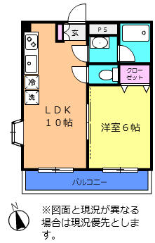 南向きの明るい間取り