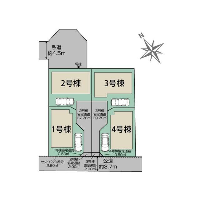市川市曽谷4丁目4棟 区画図