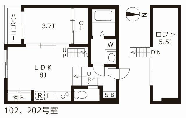 ハーモニーテラス石田町 202 1LDK 名古屋市瑞穂区の貸アパートの