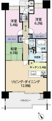 ファミリーにもセカンドハウスにも十分な広さです。