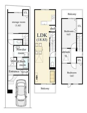 新築参考Ａプラン／建物価格１８９９万円、建物面積９４．０４㎡