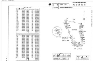 南側竹藪の図面です。雨水側溝の内側が敷地です。