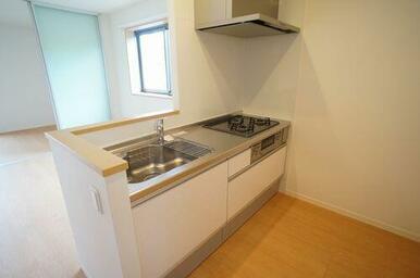 料理好きにはうれしい魚焼グリル付３口コンロ付システムキッチン♪