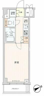 約20㎡で充実した設備環境の1Kです。