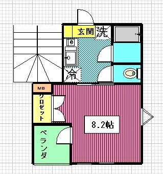 こちらの間取りの反転タイプです