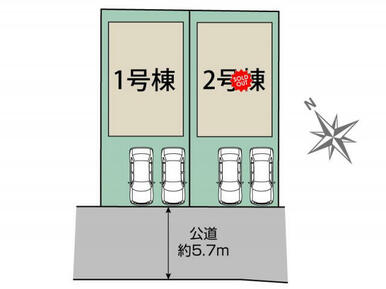 習志野市香澄3丁目2棟 区画図