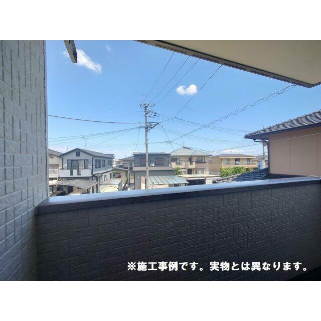 バルコニー完成予想図 天候の影響を受けにくい屋根付きバルコニーです！