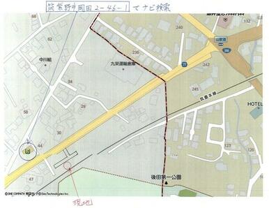 筑紫野市岡田二丁目４６－１でナビ検索