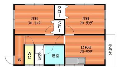 ２ＤＫタイプ、全て洋室です