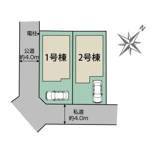 柏市逆井4丁目2棟 区画図