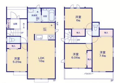 駐車場とお庭が広いのが自慢の戸建てです。