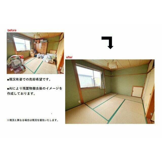 2階　6畳和室　小さい白い扉は大容量屋根裏収納口です。※不要物の撤去等はご相談ください♪各種リフォーム