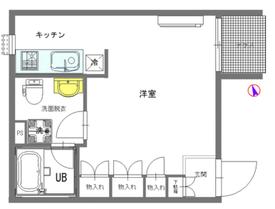 収納が多いのでお部屋を広々ご利用いただけます◎